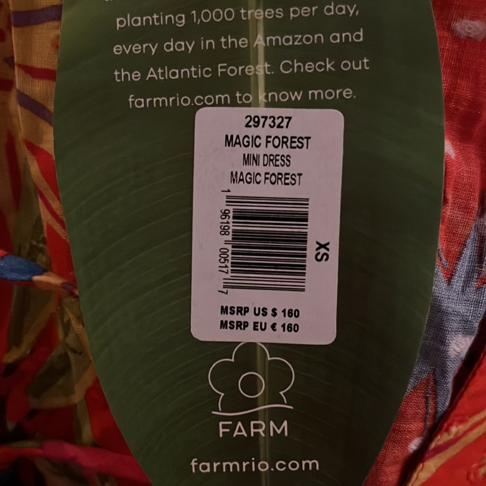 NWT Farm Rio Magic Forest Mini Dress (XS) - Picture 5 of 5